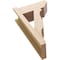 Ekena Millwork 8-in W x 18-in D x 30-in H Funston Slat Rough Cedar Woodgrain TimberThane Outlooker, Primed Tan OUTUR080X18X30FST24RCPR - alternate 4